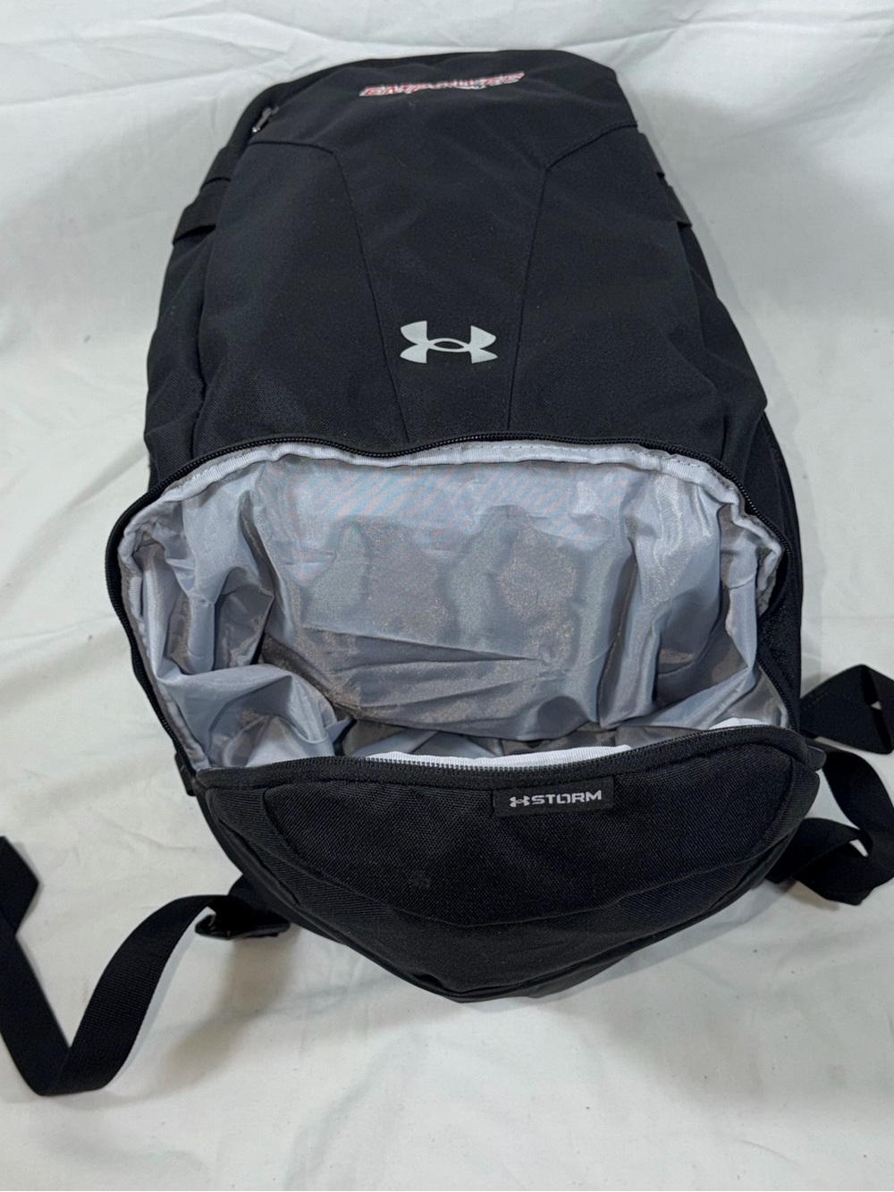 Under Armour Hustle 5.0 Team Backpack Black Volleyball Laptop Gym Bag - Picture 8 of 16